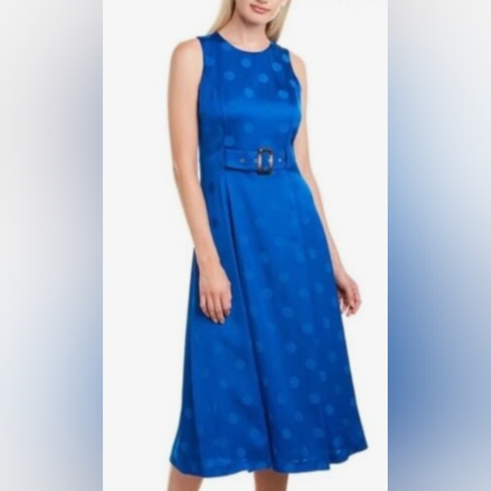 NWT Ted Baker Innabel A-line Belted Midi Dress,  TB Size 2, US Size 4-6.